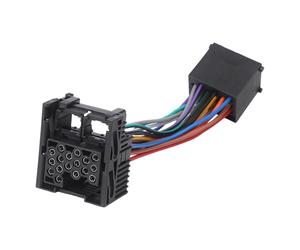 JoyousMall Câble d'extension 17 trous pour BMW E46 E39 1996-2001 Lecteur Audio Power Adaptateur, Plastique + Métal, Noir