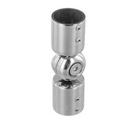 JoyousMall Connecteur de barre de douche réglable en acier inoxydable pour tube rond, quincaillerie de porte de salle de bain de 90 à 180 degrés, argenté