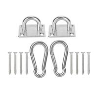 JoyousMall Crochet de suspension au plafond en acier inoxydable, kit de support robuste pour chaise pivotante pour montage extérieur, résistant aux intempéries
