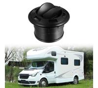 JoyousMall Évent de sortie d'air rotatif de 75 mm pour Webasto et pour chauffages eberspacher, déflecteur refermable en ABS pour camping-car, bus, climatiseur marin, noir