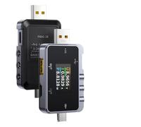 JoyousMall FNAC-28 Testeur de tension USB pour charge rapide avec détection de protocole QC3.0/FCP/SCP, écran TFT 4-24 V 0-6,5 A