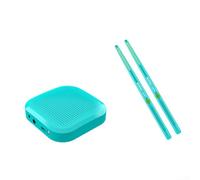 JoyousMall Kit de batterie électrique compact Air 3D avec détecteur de mouvement numérique pour enfants, utilisation silencieuse à la maison, design noir (A-bleu)
