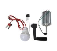 JoyousMall Kit de générateur d'éolienne à monter soi-même, 12 V 80 W, aimant permanent, manivelle, modèle pour la maison et l'extérieur, pour éclairage éducatif, projet scientifique