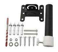 JoyousMall Kit de montage mural pour Starlink, adaptateur de toit et de poteau, support en métal résistant aux intempéries pour Internet par satellite, installation, noir