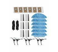 JoyousMall Kit de remplacement pour aspirateur robot aonus i8 : 6 brosses latérales, 6 filtres, 6 chiffons et 2 brosses principales - microfibre, compatible avec T10s, pour honiture pour q6 SE