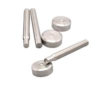 JoyousMall Kit d'outils de fixation de rivets à double capuchon avec poinçon et base, outil à main en acier pour loisirs créatifs en cuir, options d'ouverture de 6 mm, 8 mm, 10 mm