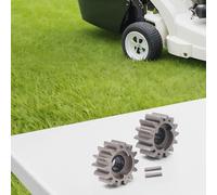 JoyousMall Kit pignon 14 dents (1 gauche + droite) avec 2 broches pour tondeuse à gazon, compatible Brast, Daye, Güde, Hecht, Rotenbach, marron métal