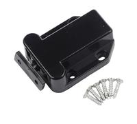 JoyousMall Loquet à pousser pour trappe de grenier et portes de placard, 3 kg de maintien pour force de loft, loquet en plastique avec gâche réglable, noir