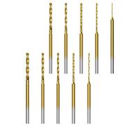 JoyousMall Lot de 10 forets en acier rapide de 0,6 à 2,2 mm avec tige de 2,35 mm, outils de perçage pour la gravure et la sculpture sur bois