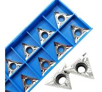 JoyousMall Lot de 10 inserts de tournage en carbure pour aluminium, inserts indexables TCGT pour semi-finition, lames de tour en métal dur TCGT16T304-AK H01