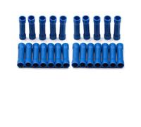 JoyousMall Lot de 100 connecteurs droits isolés bleus en cuivre étamé avec manchon en PVC pour épissure de câble électrique 600 V