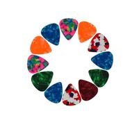 JoyousMall Lot de 12 médiators en celluloïd pour guitare basse acoustique, électrique, 0,46 mm d'épaisseur, légers, couleurs mélangées