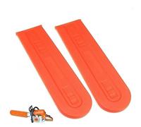 JoyousMall Lot de 2 protections de barre de tronçonneuse orange de 35,6 à 40,6 cm en plastique, gaine de protection de lame pour équipement électrique extérieur