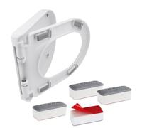 JoyousMall Lot de 4 coussinets de rechange pour siège de toilette, butées en plastique blanc pour la plupart des sièges