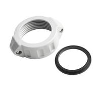 JoyousMall Lot de 4 écrous d'expansion de piscine avec vis et joint torique, 5,8 cm en PVC gris, connecteur de raccord de rechange pour piscine gonflable Coleman pour tuyau de souffleur d'air