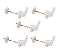 JoyousMall Lot de 5 crochets pour radiateur, cintres en plastique ABS pour sèche-serviettes, peignoirs, chapeaux, économiseur d'espace de rangement pour serviettes, peignoirs, chapeaux