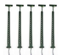JoyousMall Lot de 5 feux de chemin de fer de calibre N, signaux LED en treillis pour configuration de train et décoration de bonsaï, métal à l'échelle 1:160 avec résistances pour 3 V/12-16 V