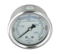 JoyousMall Manomètre pour nettoyeur haute pression, 0-400 bar/6000 psi, filetage M14 x 1,5, cadran de 6,3 cm, construction en acier inoxydable et alliage