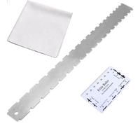 JoyousMall Outil de nivellement de frettes de guitare, crantée droite pour tranchant, règle d'action de corde, outil de mesure luthier pour guitare, basse, mandoline, banjo, acier inoxydable