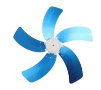 JoyousMall Pales de ventilateur de rechange en aluminium pour ventilateurs de table électriques de 35,6 x 45,7 cm, hélice en métal léger à 5 lames avec cache-écrou, argenté