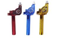 JoyousMall Poignée d'accélérateur en aluminium CNC, câble rapide avec pince réglable, poignée moletée anodisée rouge, bleu, or pour la plupart des motos