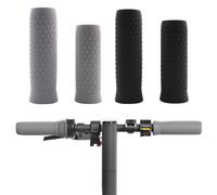 JoyousMall Poignées de guidon en silicone pour trottinette électrique Ninebot MAX, revêtement antidérapant en caoutchouc avec design granulé, ensemble long et court noir