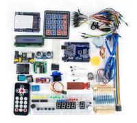 JoyousMall R3 pour kit de démarrage compatible avec Arduino, ensemble d'apprentissage électronique de plus de 60 composants avec bloc d'alimentation, capteur et LCD1602 pour projets de bricolage