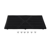 JoyousMall Repose-pieds de voiture en PVC antidérapant pour plancher côté conducteur, couvre-pédale antidérapant avec vis, 23 x 15 cm, noir
