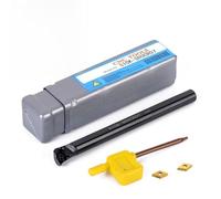 JoyousMall S10K-SDUCR07 Barre d'alésage avec 2 inserts DCMT0702, tige de 10 mm, longueur 125 mm, alliage d'acier pour semi-finition et finition