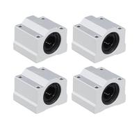 JoyousMall SCS16UU Lot de 4 blocs coulissants à roulement à billes à mouvement linéaire, tige de 16 mm de diamètre en alliage d'aluminium, pièces de routeur CNC pour imprimante 3D, bricolage et