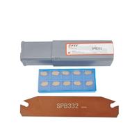 JoyousMall SPB332 Porte-outil de coupe rainuré avec 10 inserts en carbure SP300, longueur de 150 mm pour supports SMBB1632/2032/2532, tige d'outils de coupe en métal