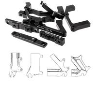 JoyousMall Support adaptateur d'étrier de frein à disque pour Shimano, alliage d'aluminium aéronautique IS à montage sur poteau, cadre avant/arrière et fourche pour rotors de 140/160/180/203 mm, noir