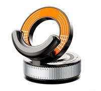JoyousMall Support de téléphone de voiture rotatif à 360 degrés pour tableau de bord avec ventouse puissante Fixation pare-brise ABS argenté 6,5 cm