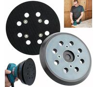 JoyousMall Tampon de support pour ponceuse orbitale de 125 mm, disque de ponçage à 8 trous de 12,7 cm avec 4 trous de vis, base en résine époxy pour ponceuses Black&Decker Porter-Cable