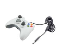 Joypad Gamepad Contrôleur De Jeu Usb Filaire Pour Microsoft Xbox 360 Pc Windows - Blanc