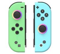 JoyPad pour Nintendo Switch Joy-Con, manettes RVB à double vibration, contrôleur non linéaire Vert cendré