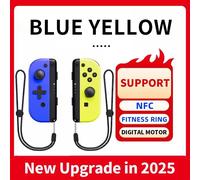 Joypads De Commutation Sans Fil, Contrôleur De Joy Pad De Commutation Compatible Avec Switch/Oled/Lite, Blocs De Joie Pour Prise En Charge De La Bague De Réglage Nfc--Bleu-Yellow