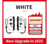 Joypads De Commutation Sans Fil, Contrôleur De Joy Pad De Commutation Compatible Avec Switch/Oled/Lite, Blocs De Joie Pour Prise En Charge De La Bague De Réglage Nfc--Blanc
