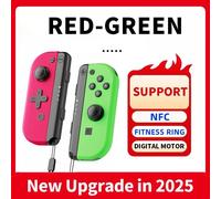 Joypads De Commutation Sans Fil, Contrôleur De Joy Pad De Commutation Compatible Avec Switch/Oled/Lite, Blocs De Joie Pour Prise En Charge De La Bague De Réglage Nfc--Rouge-Vert