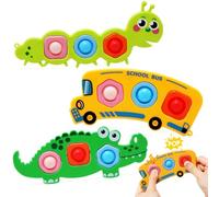 JoyPlus 3 Pièces Fidget Toys Sensorielle,Jouet Fidget Push and Pop Bubble pour Bébés,Jouets Sensoriels à Presser,Jouet Anti Stress et Anti Autisme,Sensorielle pour Anti-Stress Soulagement de L'anxiété