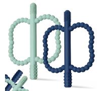 JoyPlus Anneau de Dentition pour Bébé, Brosses à Dents en Silicone pour Bébé,Anneau de Dentition pour Bébé Ensemble Anneaux de Dentition Doux sans BPA pour Stimuler et Masser les Gencives Douloureuses