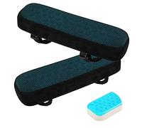 JoyPlus Coussin de Coude, 2 Pièces Coussin Accoudoir, Chaise Bureau Accoudoir Con Mousse à Mémoire Ergonomique Antidérapante pour Les Coudes et Les Avant Bras Soulagement (Noir)