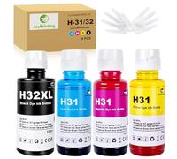 JoyPrinting 31 32XL Encre compatible avec HP 31 32 XL Bouteilles d'encre pour Smart Tank 315 319 455 515 516 530 555 558 559 570 655 670 790 5105 7005 7006 7305 7305 7006 7305 790 306 7 Imprimante 605