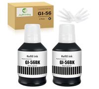 JoyPrinting GI-56 Cartouche d'encre noire compatible avec Canon GI-56BK Cartouche d'encre compatible avec MAXIFY GX3050 GX4050 GX5050 GX5150 GX5550 GX6050 GX6150 GX6550 GX7050 GX7150 Pigment 2 x 170