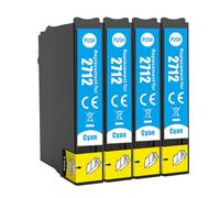 JoyPrinting Lot de 4 cartouches d'encre cyan 27XL de remplacement pour imprimante Epson 27 27XL pour imprimante Workforce WF-3620 WF-7110 WF-7610 WF-3640 WF-7210 WF-7620 WF-7715 WF-7720