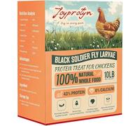 Joyprotyn Larves de mouche Soldat noir sec pour poules : 85 fois plus de calcium que les vers de farine pour des coquilles d'œufs solides et une croissance saine. Haute teneur en protéines