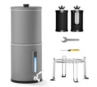 Joypur 8,5 L Système de filtration d'eau par gravité avec indicateur de niveau d'eau - Filtre à eau par gravité potable, Gris