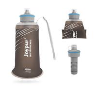 joypur Bouteille Eau Pliable avec Filtre 650ml, Filtre à Eau Portable 3 Couches, Élimine 99.9999% des Impuretés, Ultra-léger 100g, Pour Randonnée Camping Survie, TPU Qualité Alimentaire, Gris