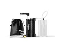 Joypur® Filtre à Eau Portable 5 Étapes - 0,01 μm UF Membrane | 1500 ml/min Débit Rapide | Léger 340g | Purificateur d’Eau pour Camping, Randonnée, Urgence (K8192-black)