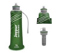 joypur Gourde pliable avec filtre - 1L - Bouteilles filtrantes pour eau potable et extérieur - Avec filtre - Capacité de filtration de 5000 l - Pour activités de plein air - Vert